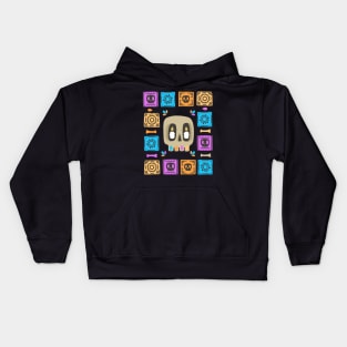 Cute Skull - Día De Los Muerto - papel picado - sugar skull Kids Hoodie